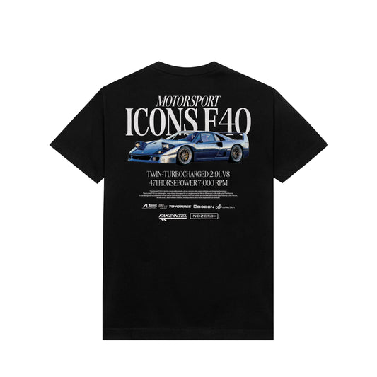 Fake Intel x Inozetek F40 Black Tee